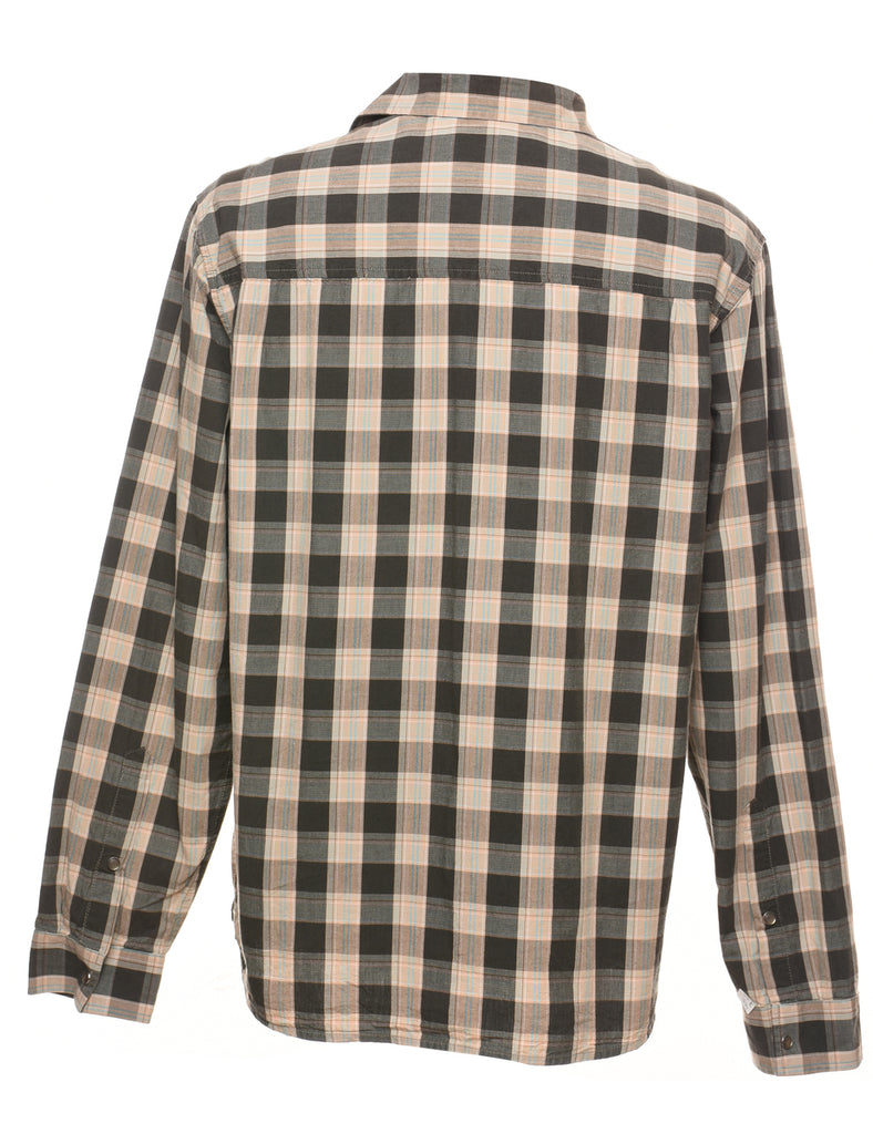 Beige & Black Checked Shirt - L