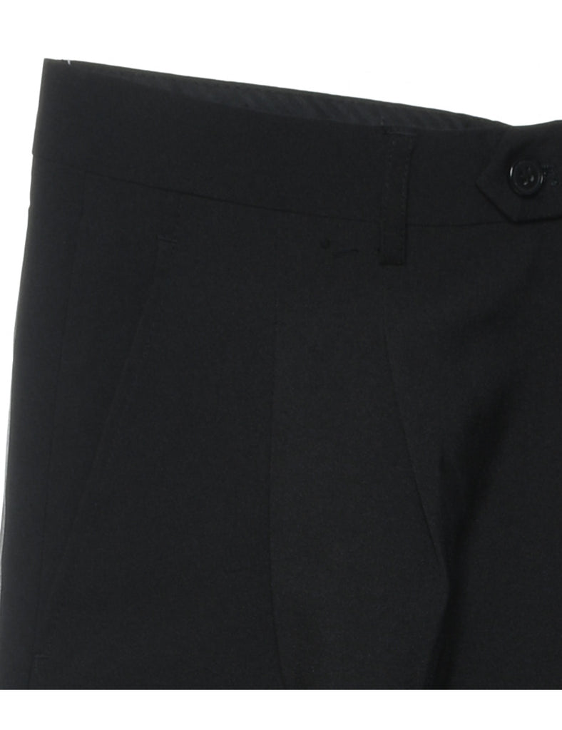 Black Classic Straight-Fit Trousers - W36 L30