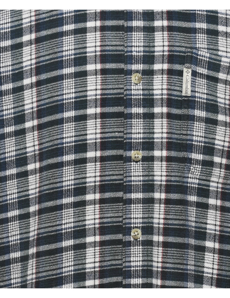 Black & Grey Columbia Checked Flannel Shirt - L