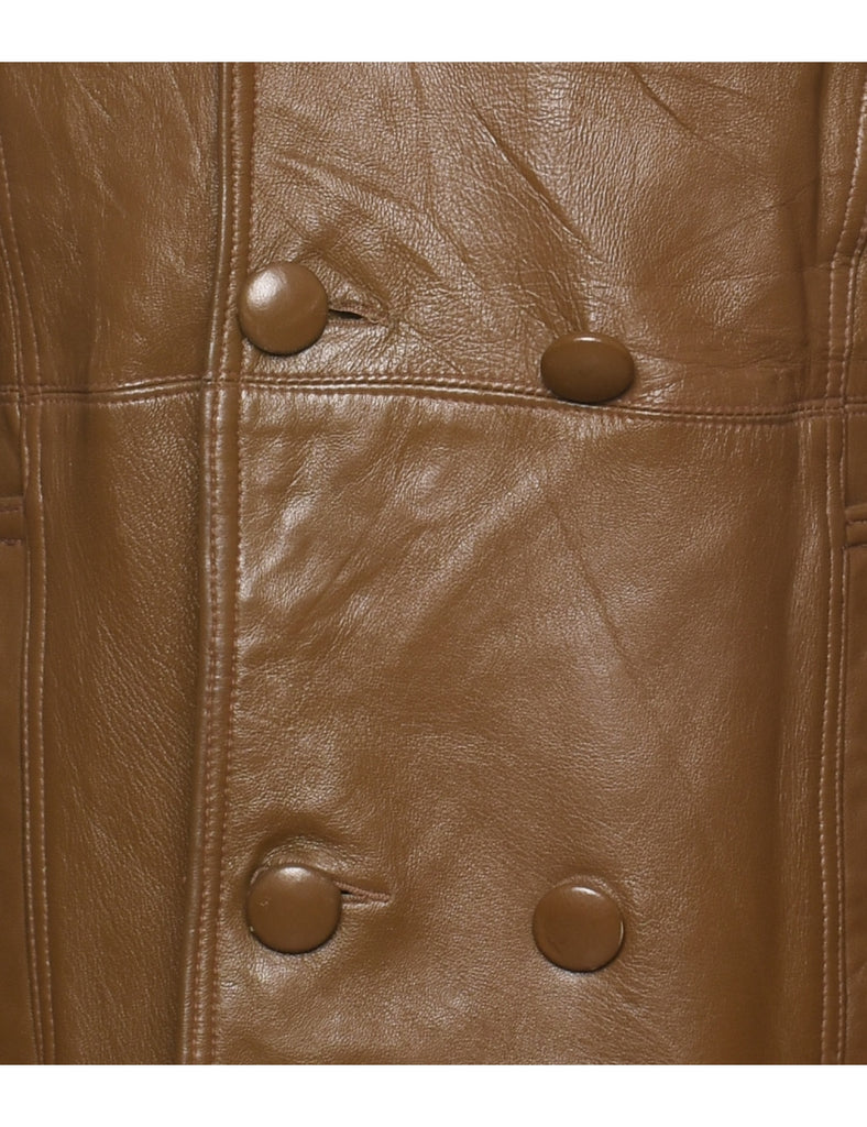 Brown  Leather Jacket - L