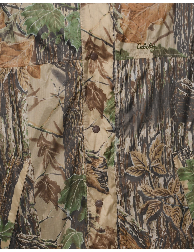 Camouflage Print Raincoat - L