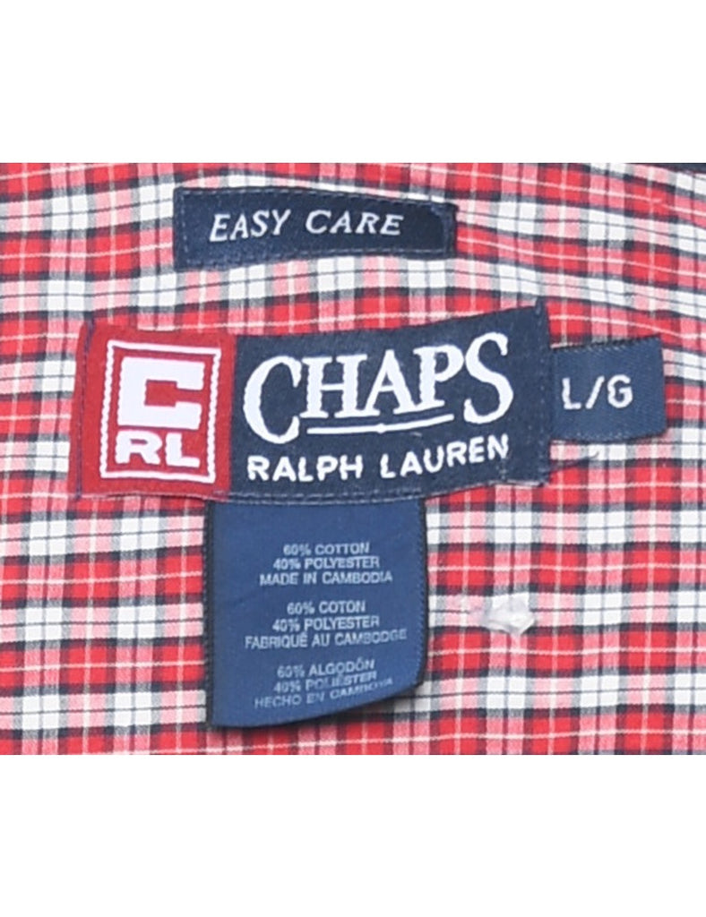 Chaps Checked Red & White Shirt - L