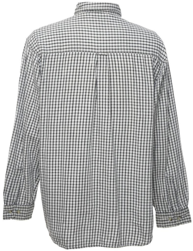 Columbia Checked Black & White Flannel Shirt - L