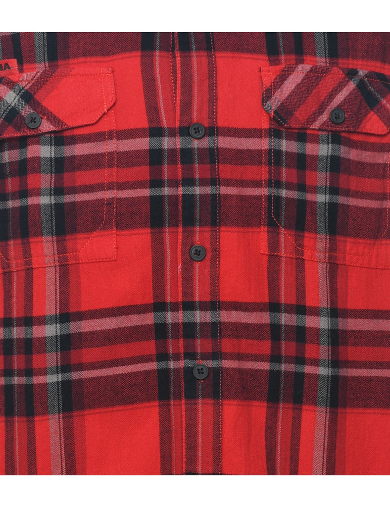Columbia Checked Red Flannel Shirt - M