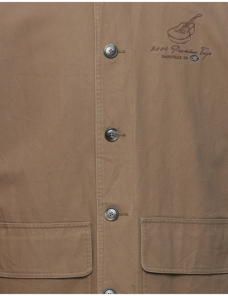 Corduroy Collar Classic Light Brown Jacket - XS