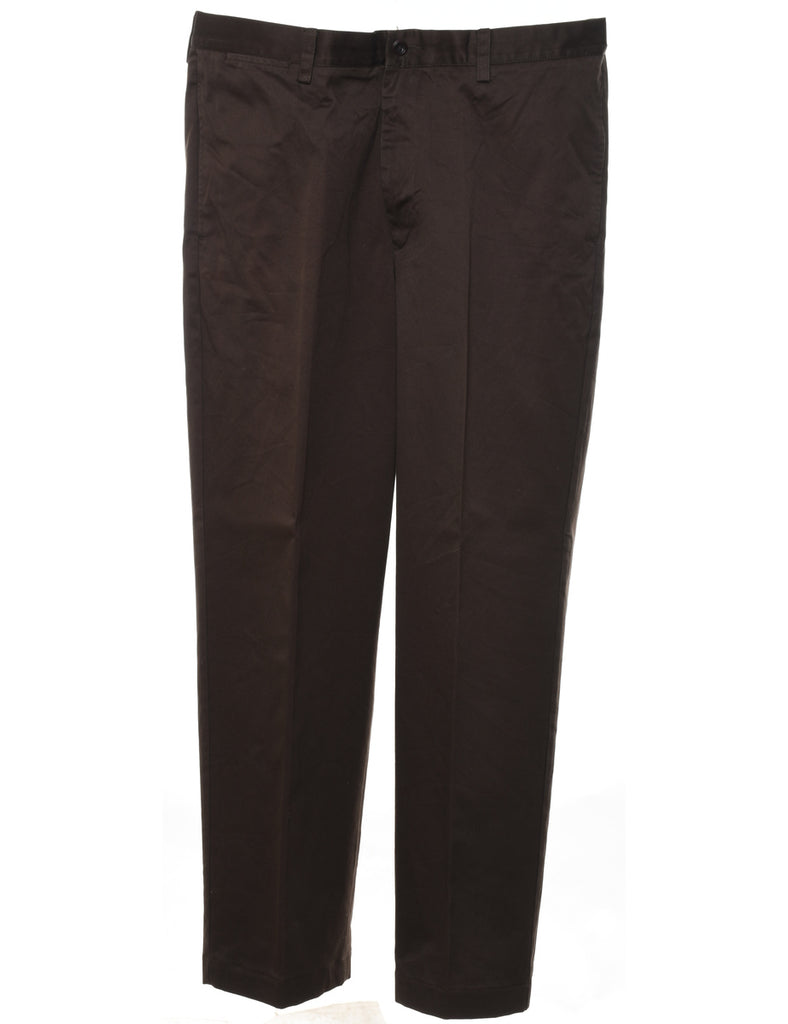 Dark Brown Nautica Straight-Fit Trousers - W35 L32