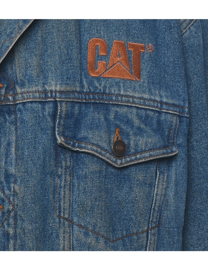 Distressed CAT Denim Jacket - XL
