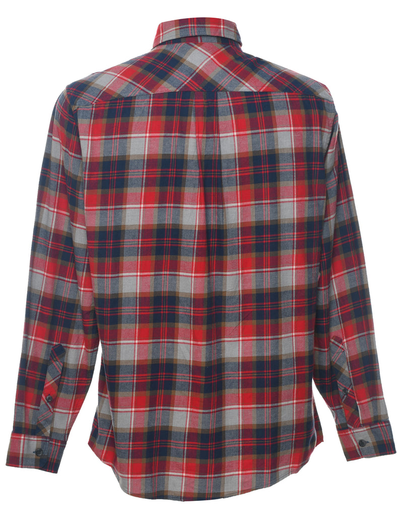 Eddie Bauer Checked Flannel Multi-Colour Shirt - M