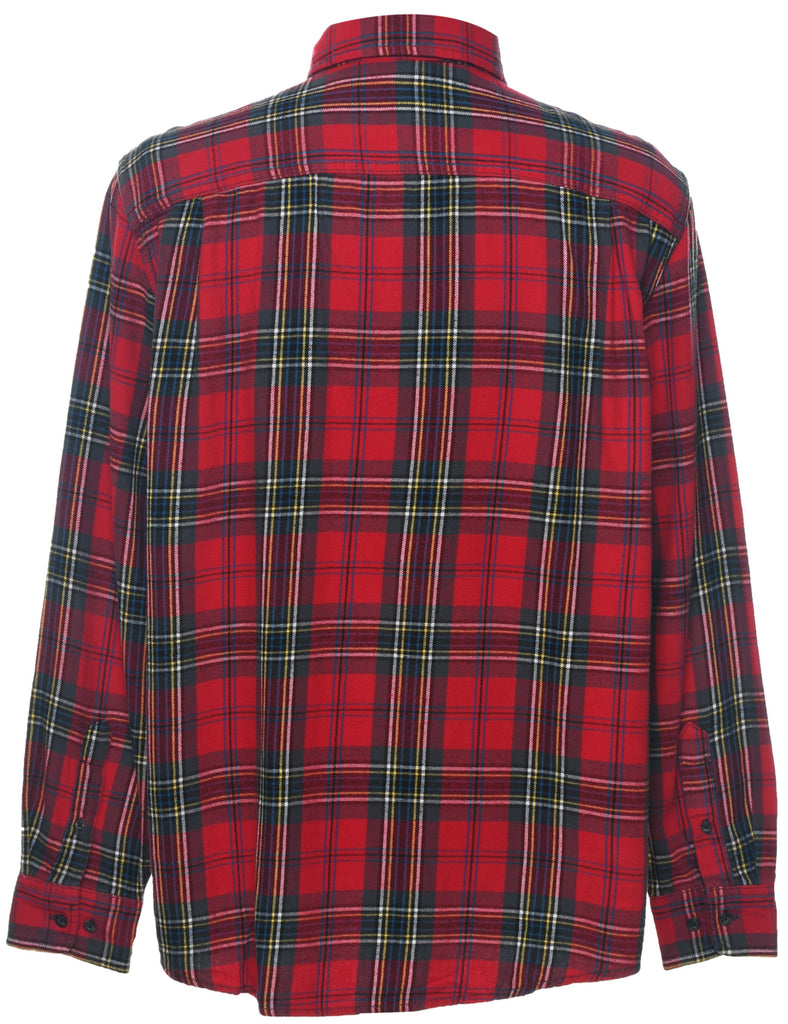Faded Glory Checked Red Flannel Shirt - L