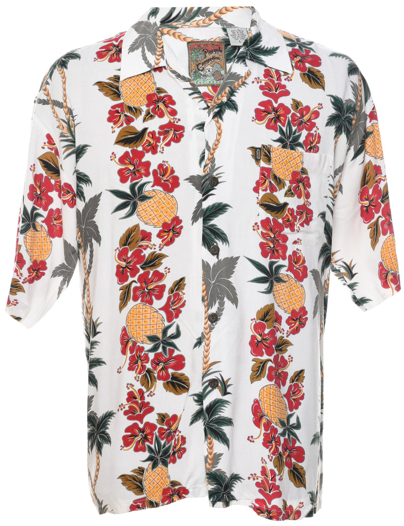 Fruit Print Hawaiian Shirt - L