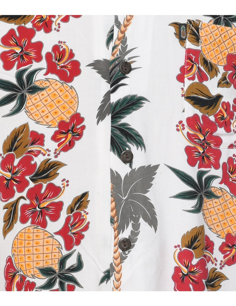 Fruit Print Hawaiian Shirt - L