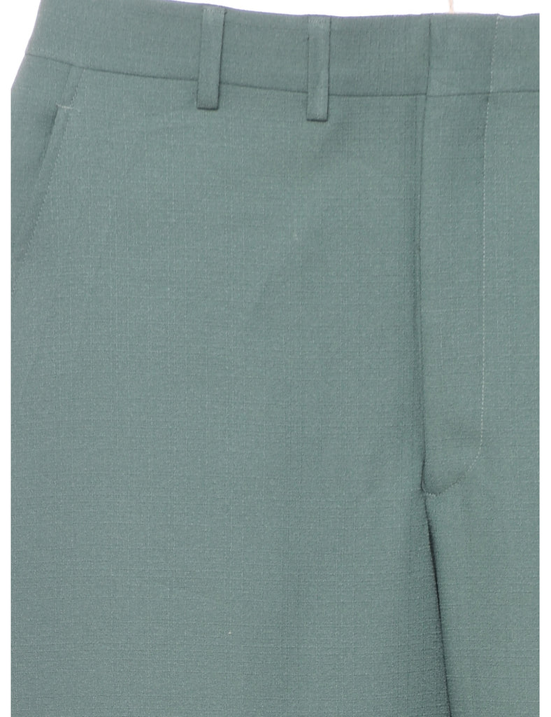 Green Classic Straight-Fit Trousers - W34 L32