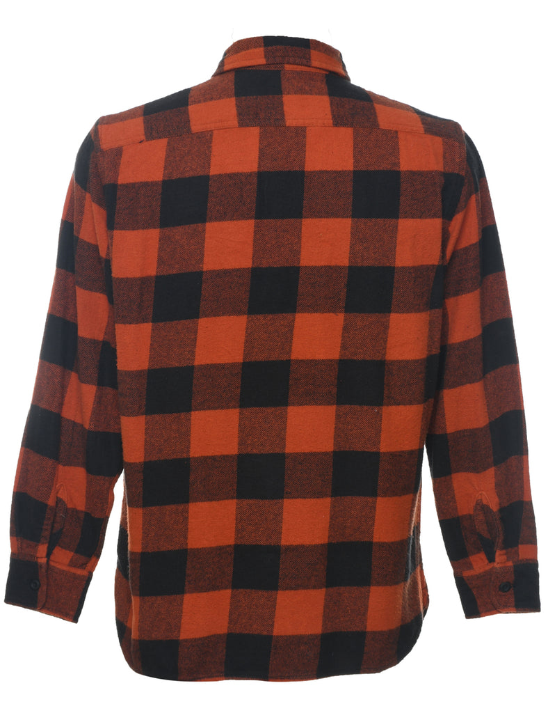 Levi's Checked Black & Orange Flannel Shirt - S
