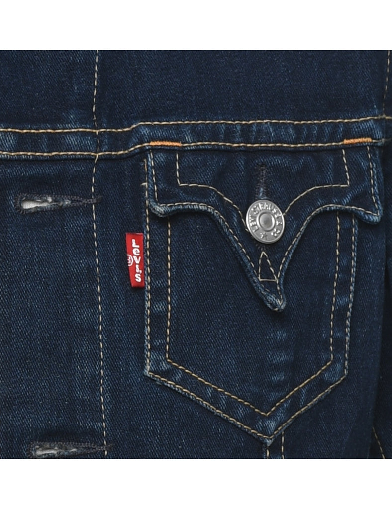 Levi's Dark Wash & Contrast Stitch Denim Jacket - S