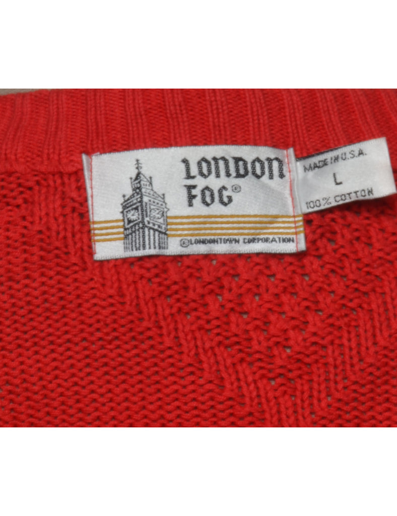 London Fog Patterned Jumper - L