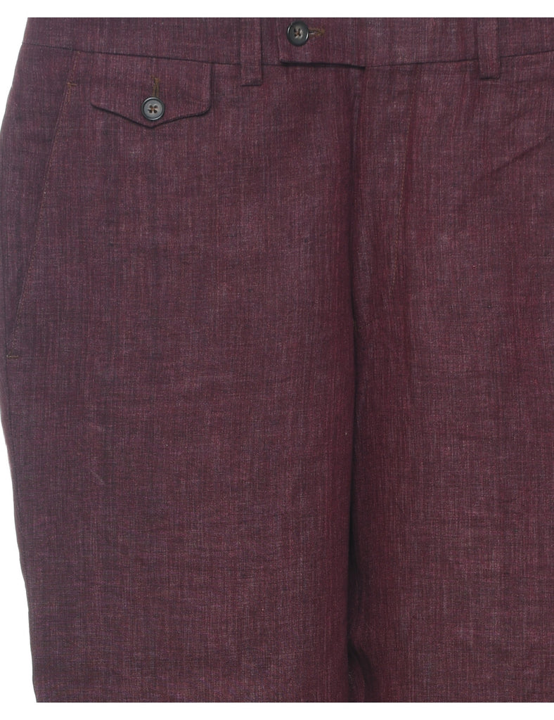 Maroon Casual Trousers - W34 L31