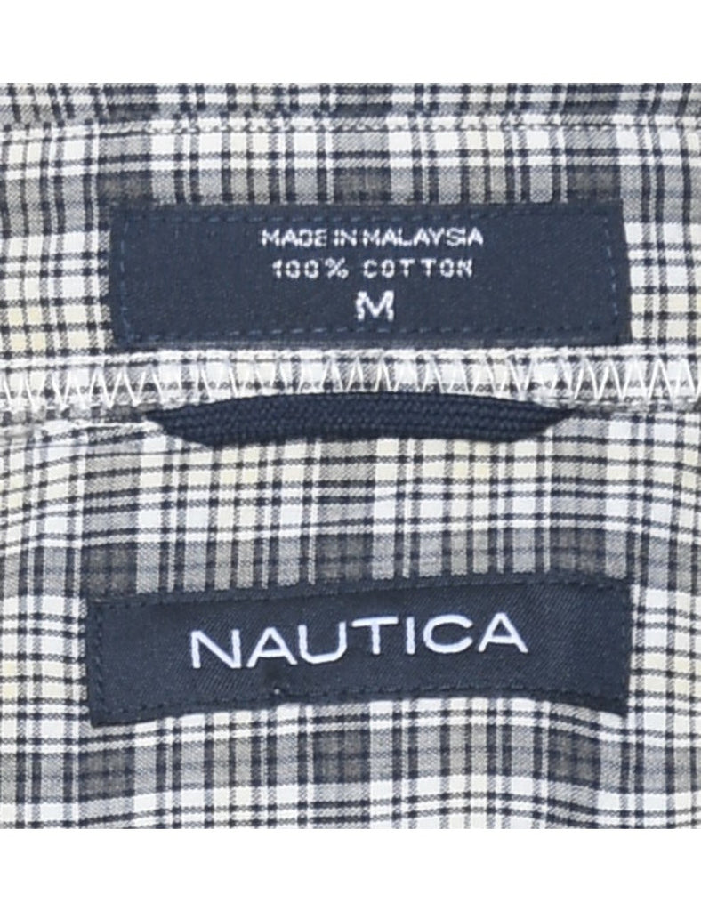 Nautica Checked Grey Shirt - M