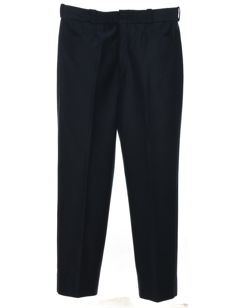 Navy Straight-Fit Trousers - W36 L32