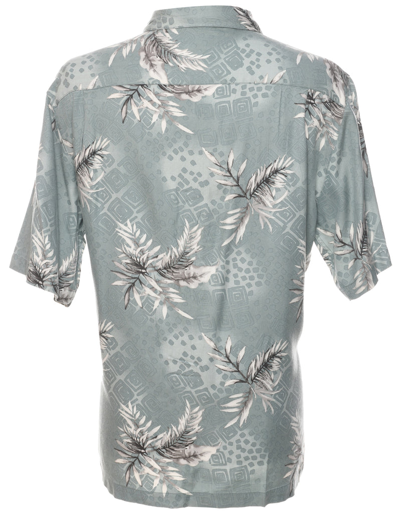 Silk Foliage Hawaiian Shirt - L