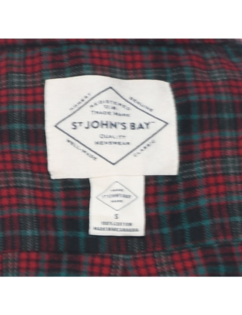 St John's Bay Checked Multi-Colour Flannel Shirt - S