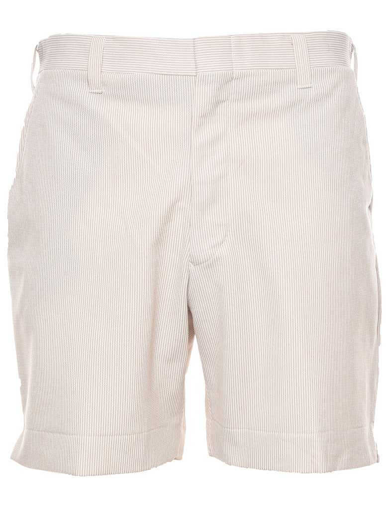 Striped Beige Shorts - W36 L6