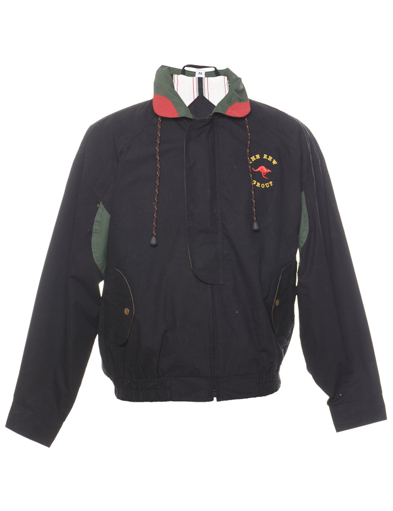 The Rew Group Black, Green & Red Zip-Front Jacket - M