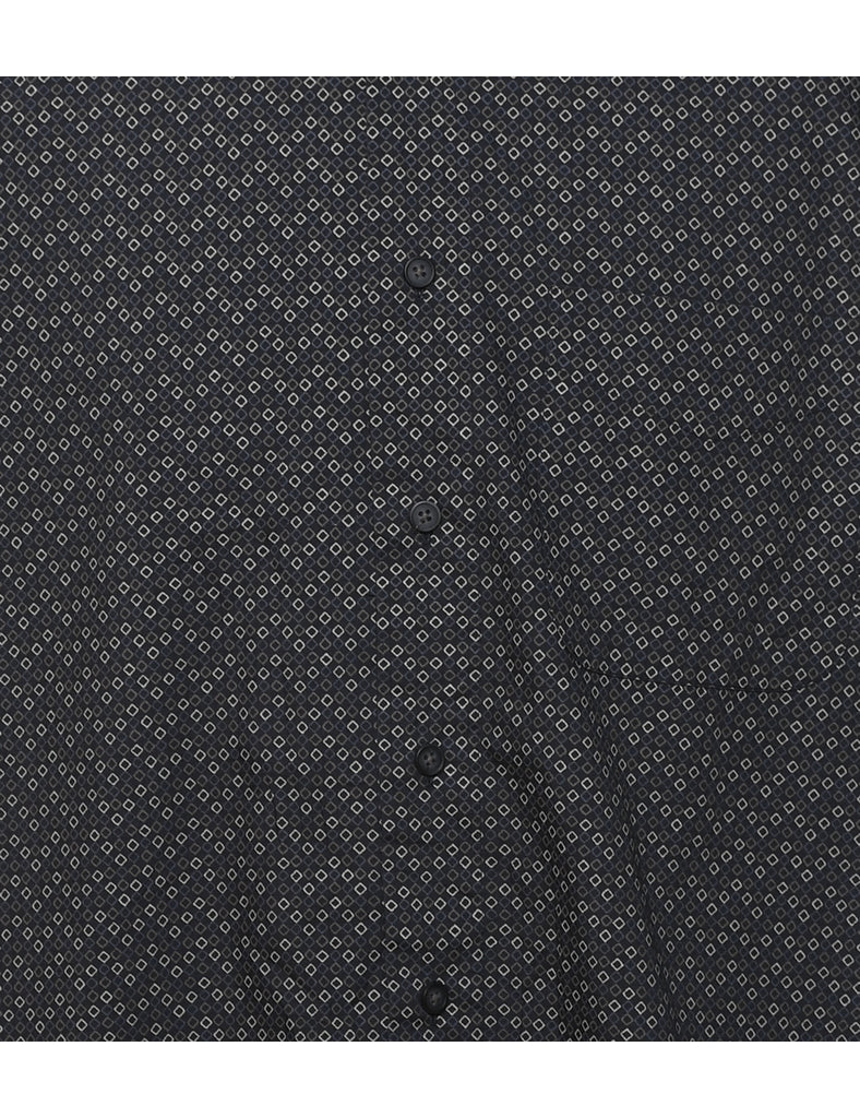 Van Heusen Geometric Pattern Smart Shirt - L