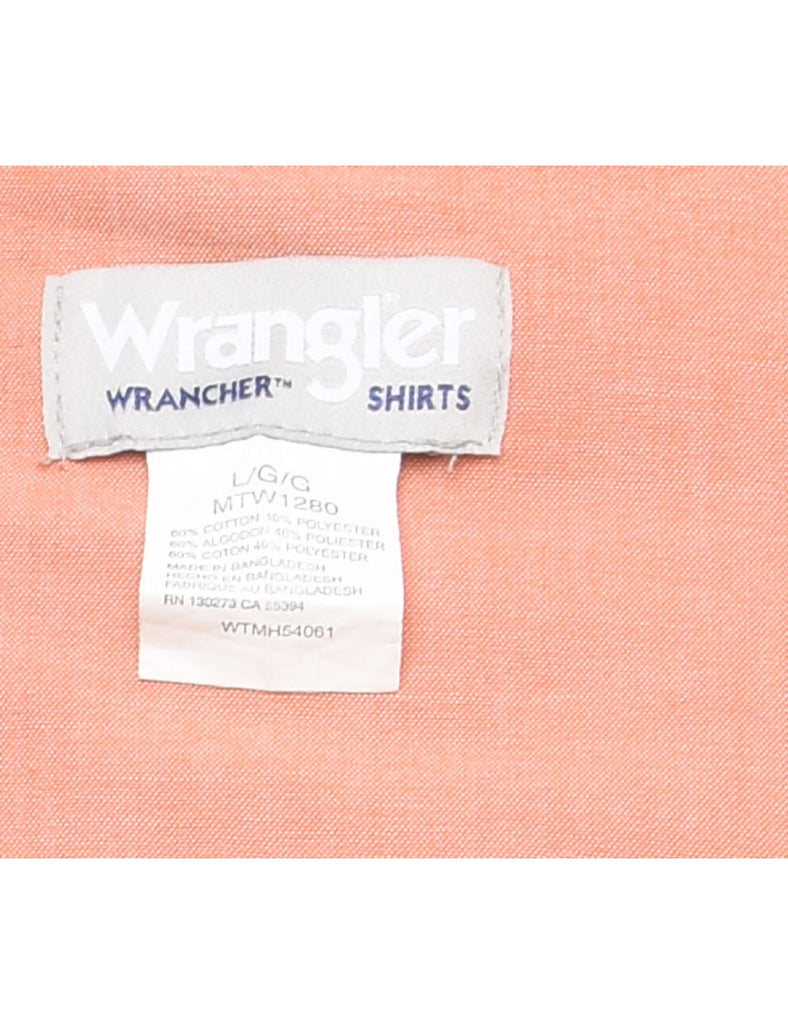 Wrangler Western Coral Short Sleeve Shirt - L