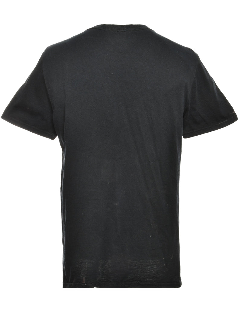 Black Printed T-shirt - M