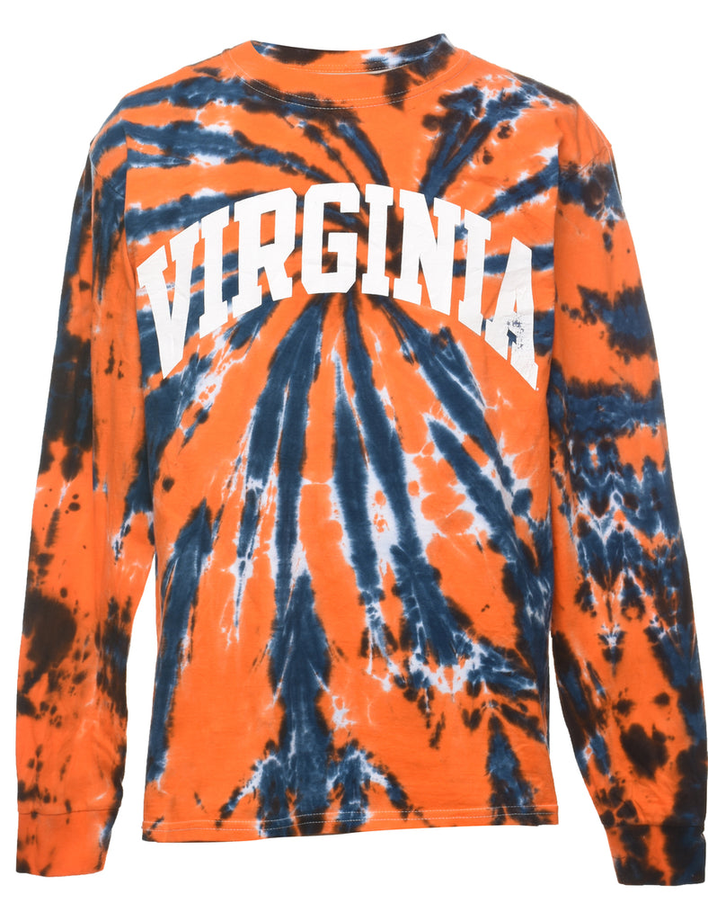 Blue & Orange Virginia Long Sleeve T-Shirt - M