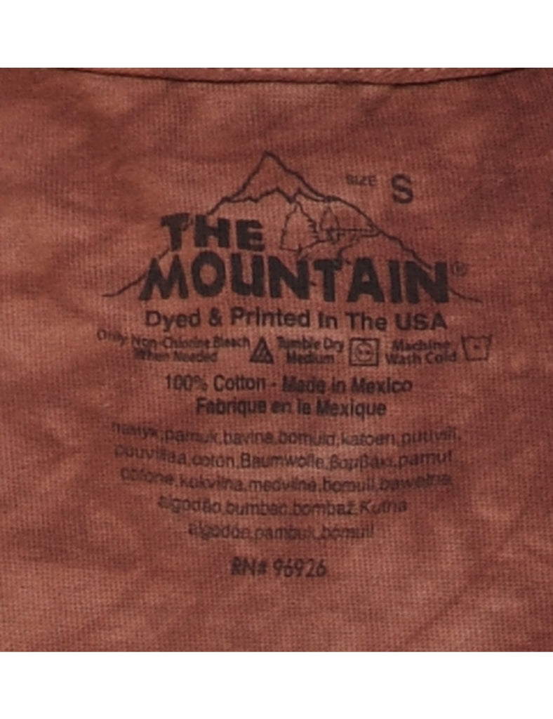 Brown Tie Dye The Mountain T-Shirt - S