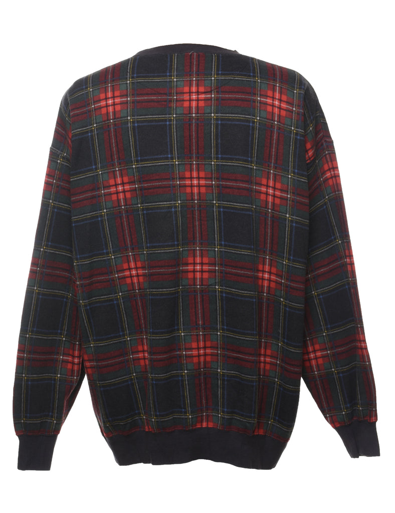Classic Tartan Design Sweatshirt - L