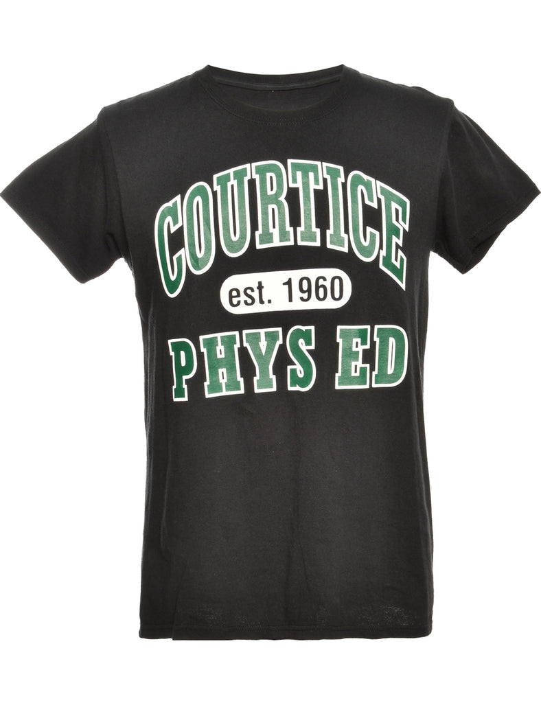 Courtice Black Printed T-shirt - S