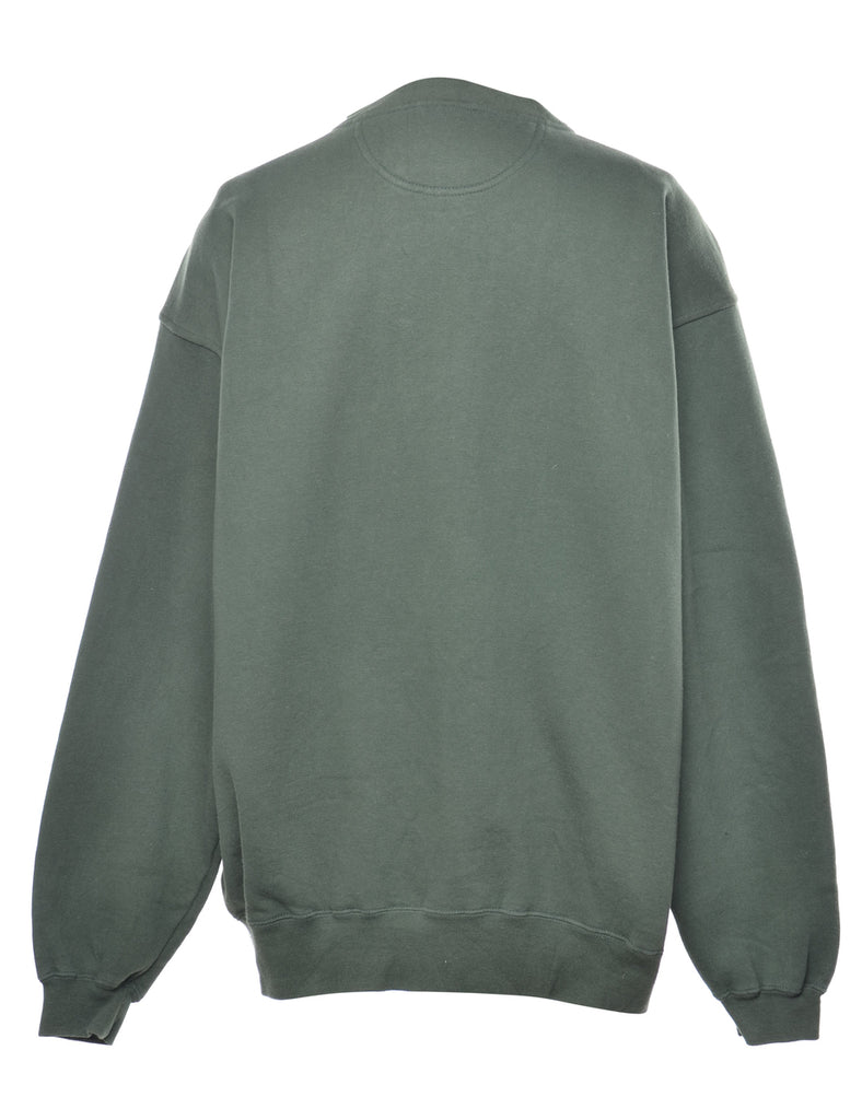 Dark Green Deer Sweatshirt - L
