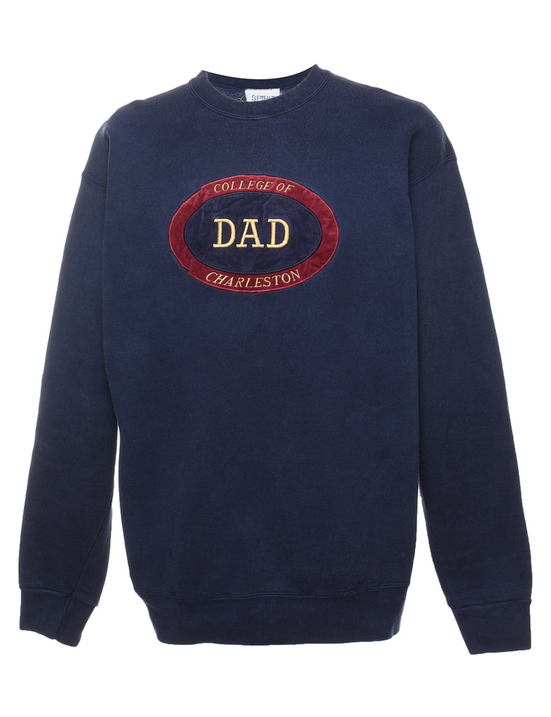Embroidered College Of Charleston Navy & Maroon Sweatshirt - XL