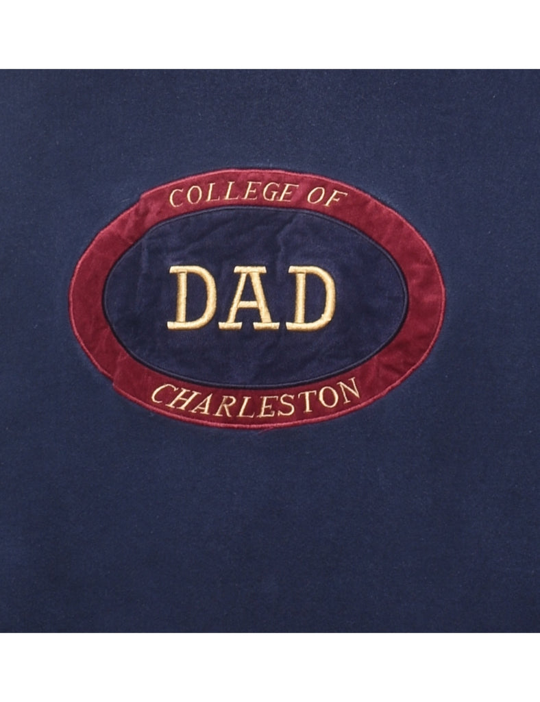 Embroidered College Of Charleston Navy & Maroon Sweatshirt - XL