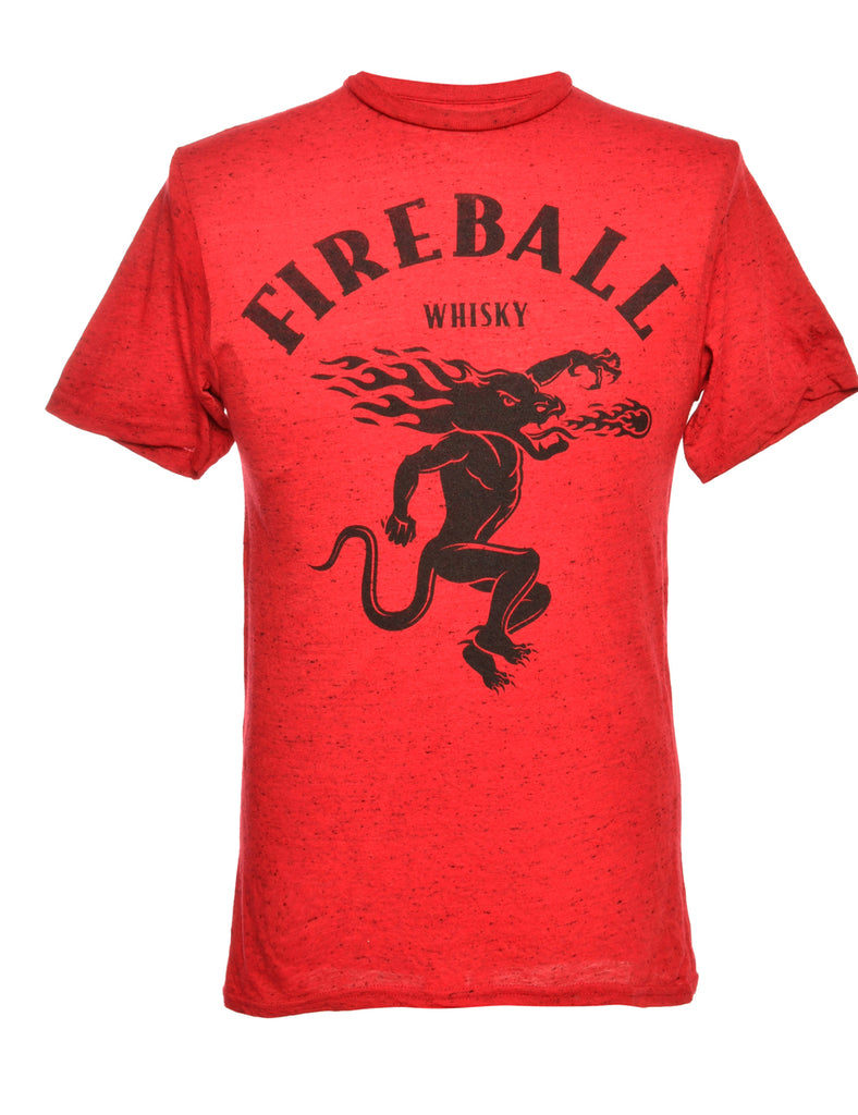 Fireball Whiskey Printed T-shirt - S