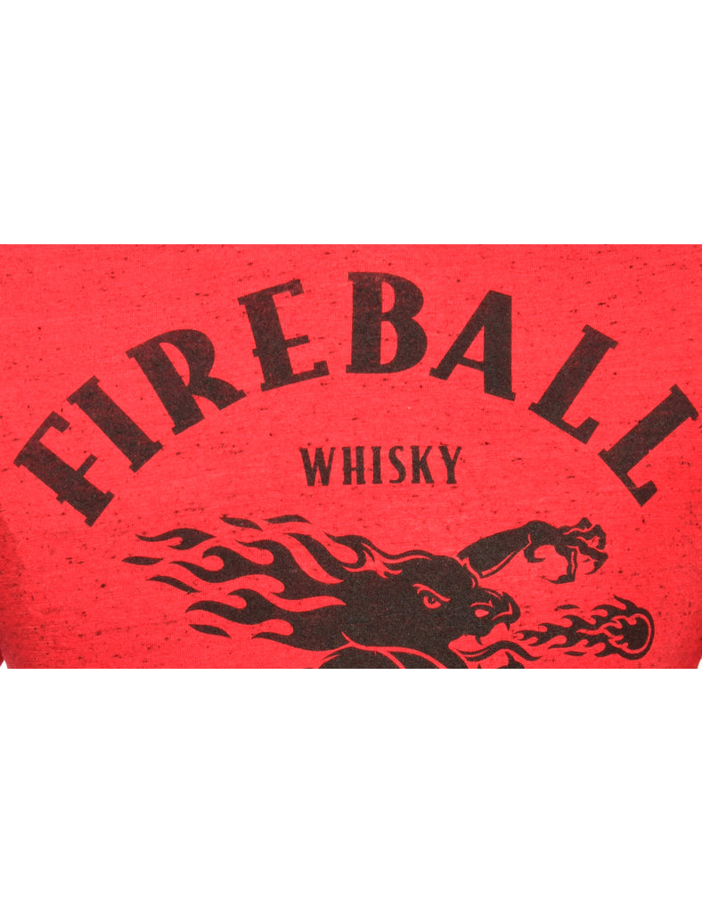 Fireball Whiskey Printed T-shirt - S