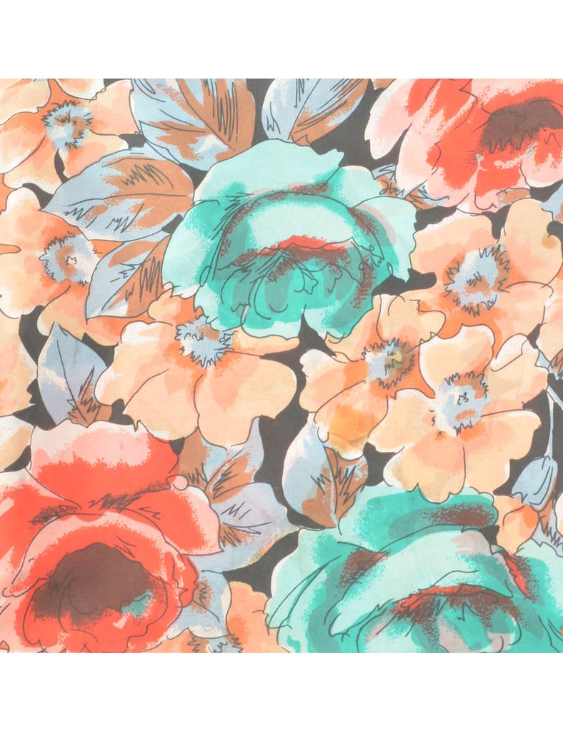 Floral Print Scarf - M