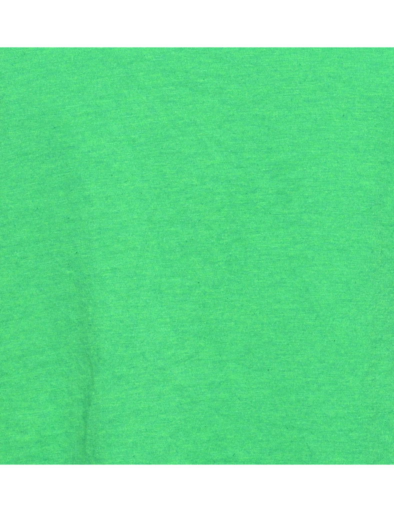 Green Fruit Of The Loom Plain T-shirt - S
