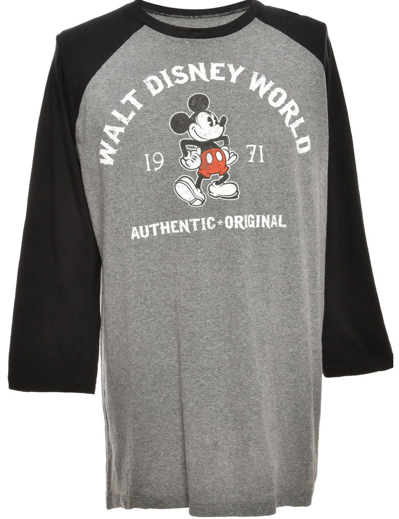Grey Walt Disney Cartoon T-shirt - L