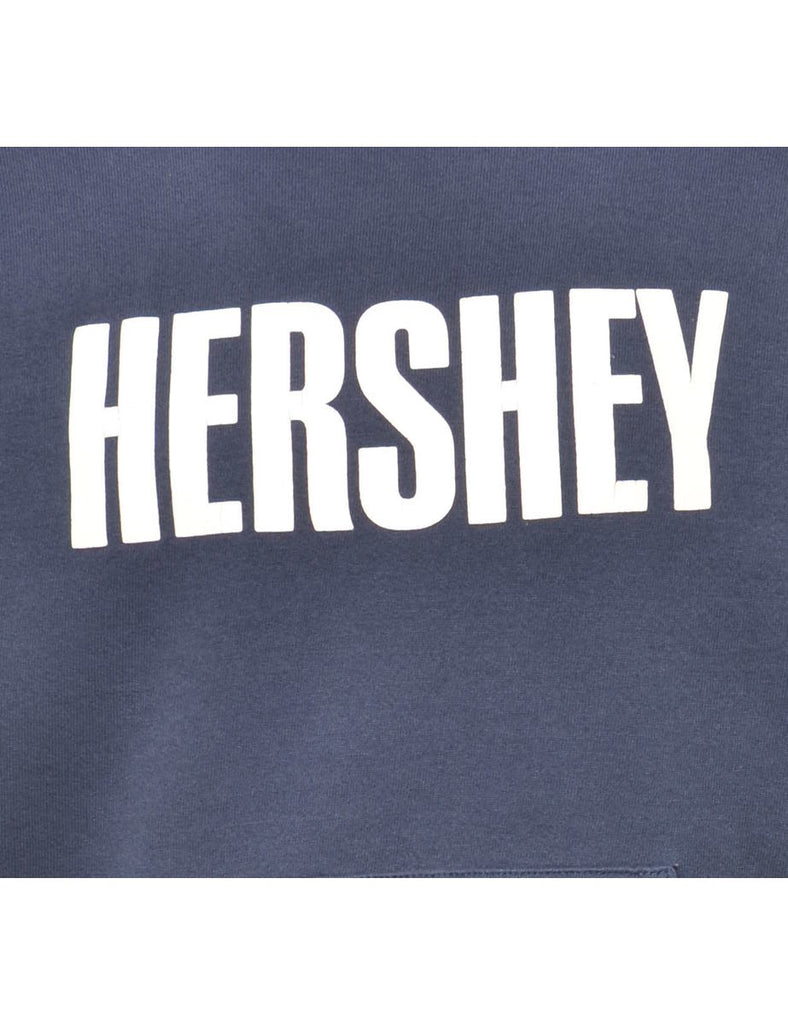 Hershey Printed Navy & White Hoodie - M