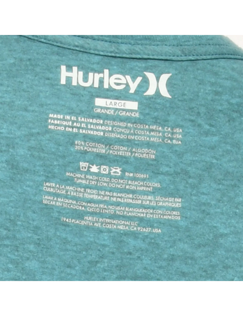 Hurley Light Blue  Printed T-shirt - L