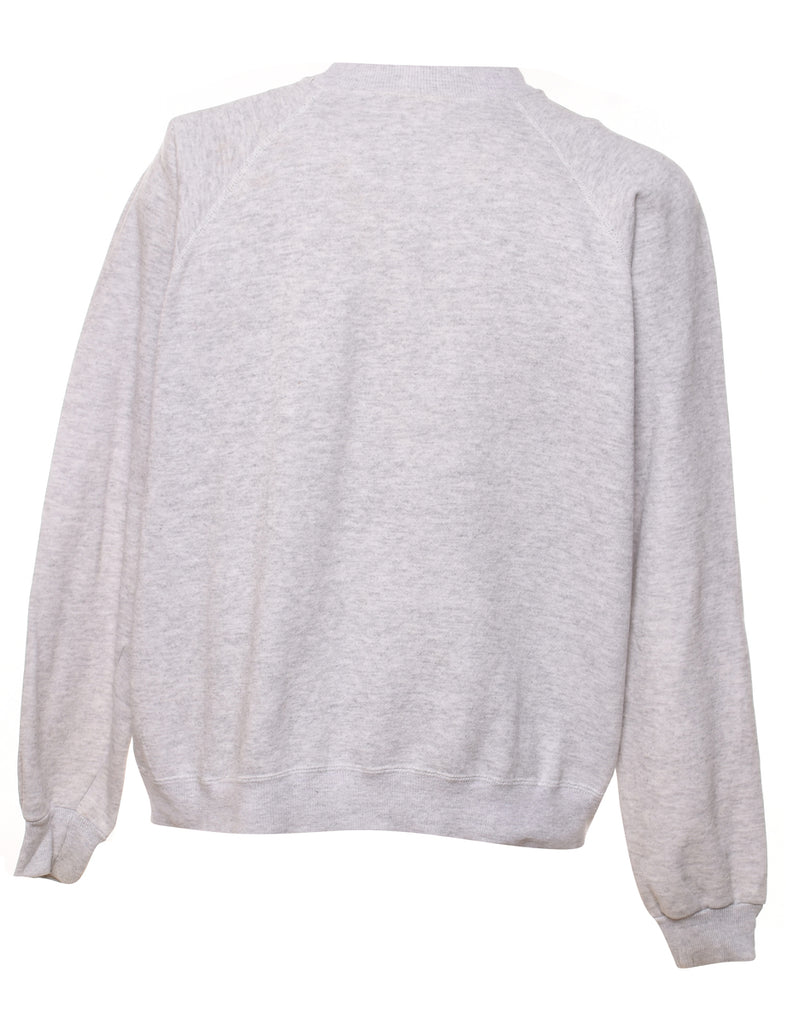 Marl Grey Printed Sweatshirt - XL
