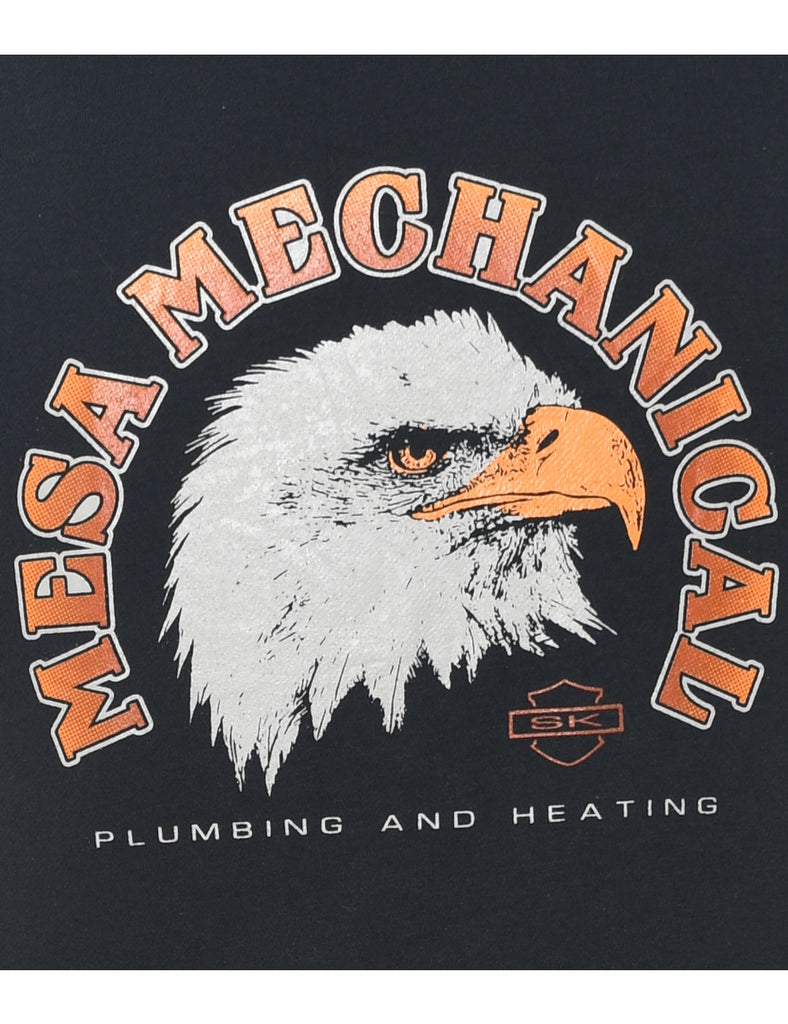 Mesa Mechanical Printed Black Sweatshirt - S