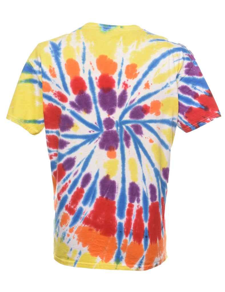 Multi-colour Tie Dye Design T-shirt - L