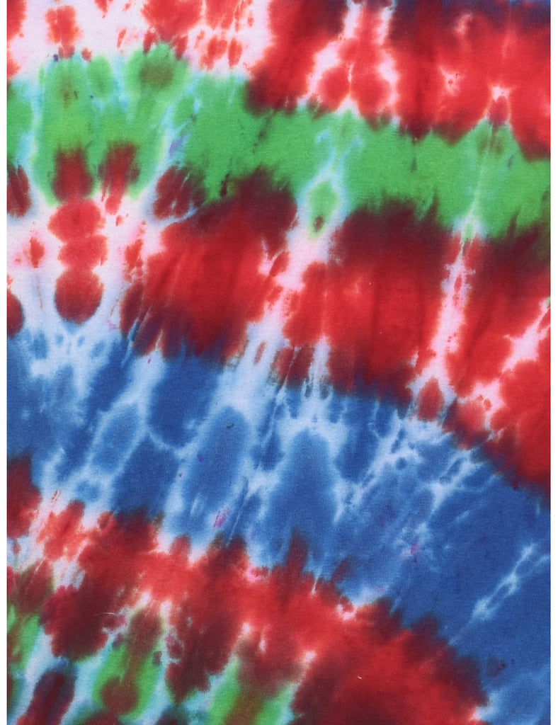 Multi-Colour Tie Dye Design T-Shirt - M