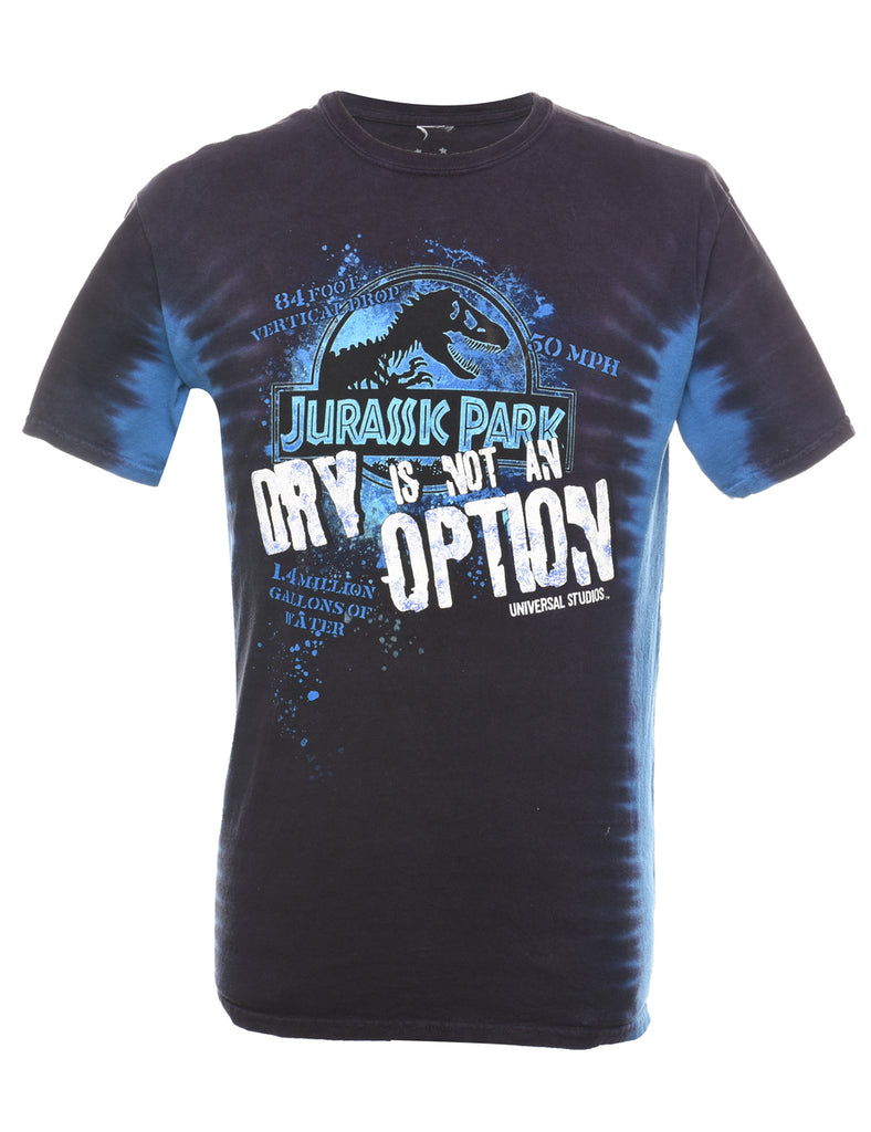 Navy Jurassic Park Printed T-shirt - M