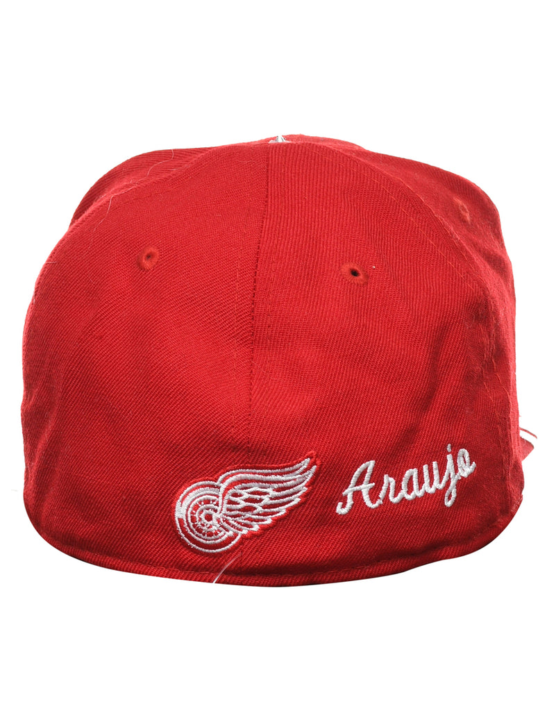Red Embroided Cap - XS