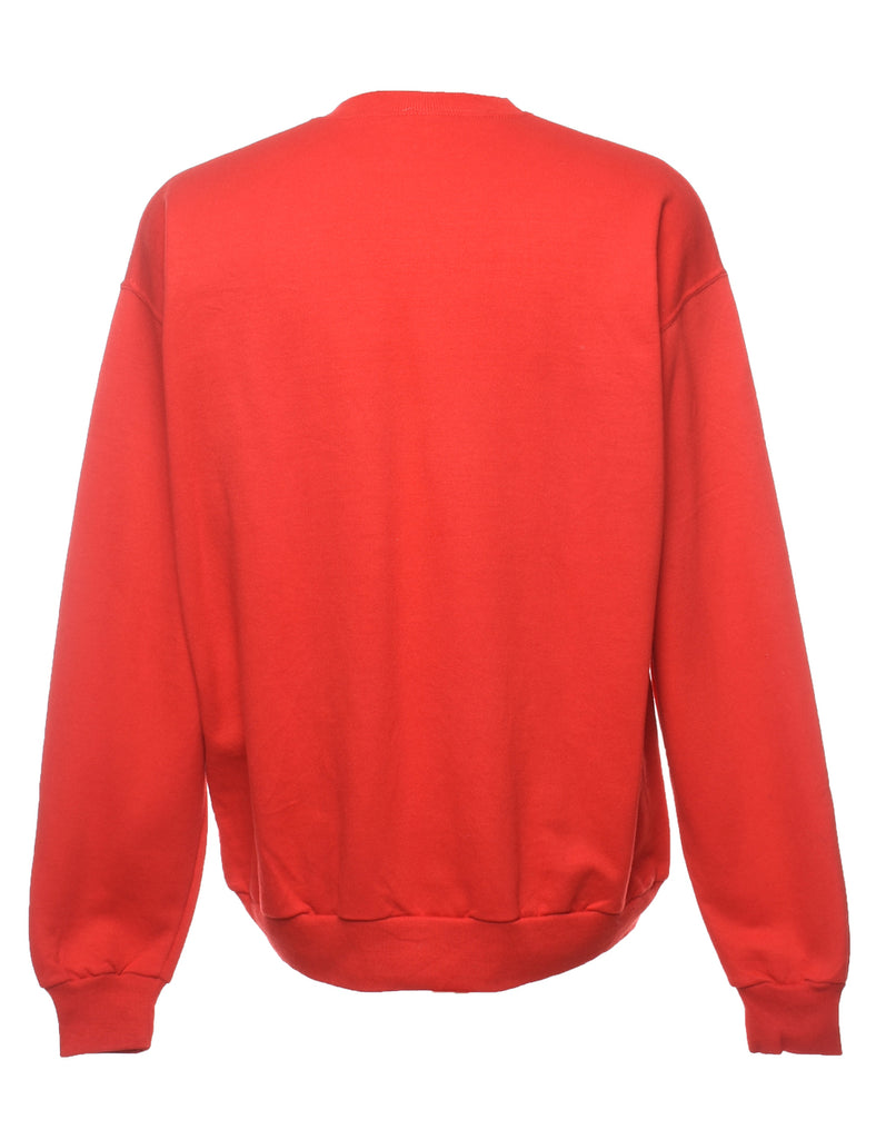 Red Park Avenue Panthers Black & Red Printed Sweatshirt - L
